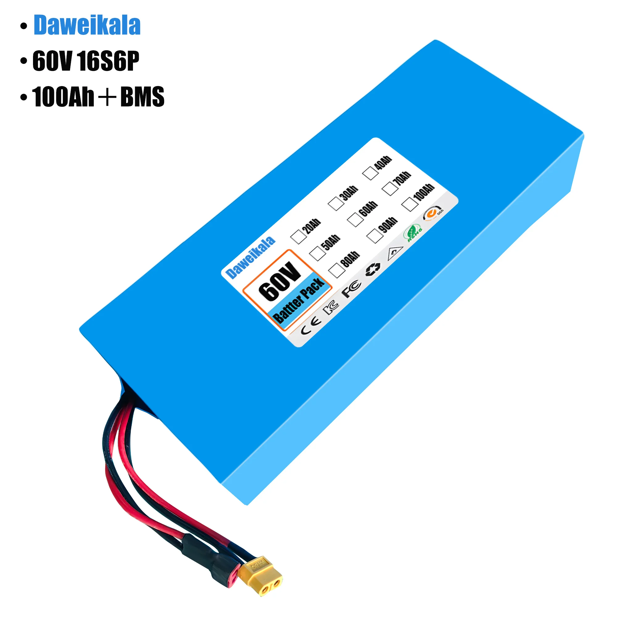 60V 100Ah 16S6P E-Bike-Akku 18 – 60V 50Ah Electric Scooter Battery Bewertung und Preis
