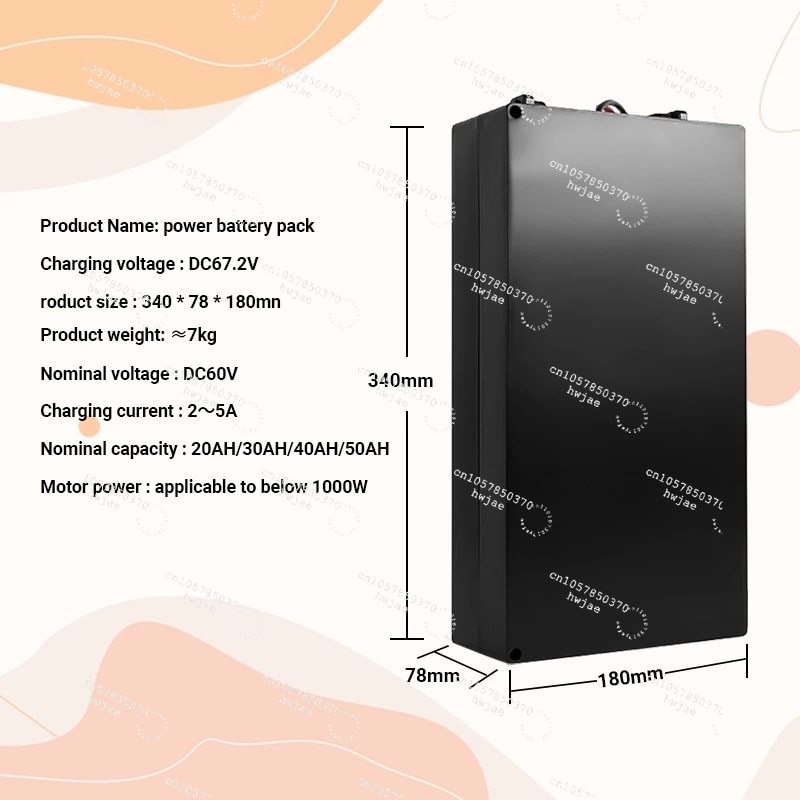 Elektroroller Elektrobatterie  – 60V 50Ah Electric Scooter Battery Bewertung und Preis
