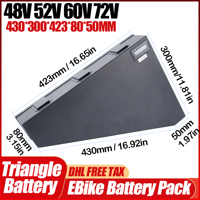 Elektrofahrrad 36V 48V 52V 200 – 72V 50Ah 21700 Lithium Battery Bewertung und Preis